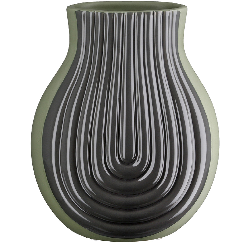 Albemarle Small Ceramics Set Of 2 Vases In Green