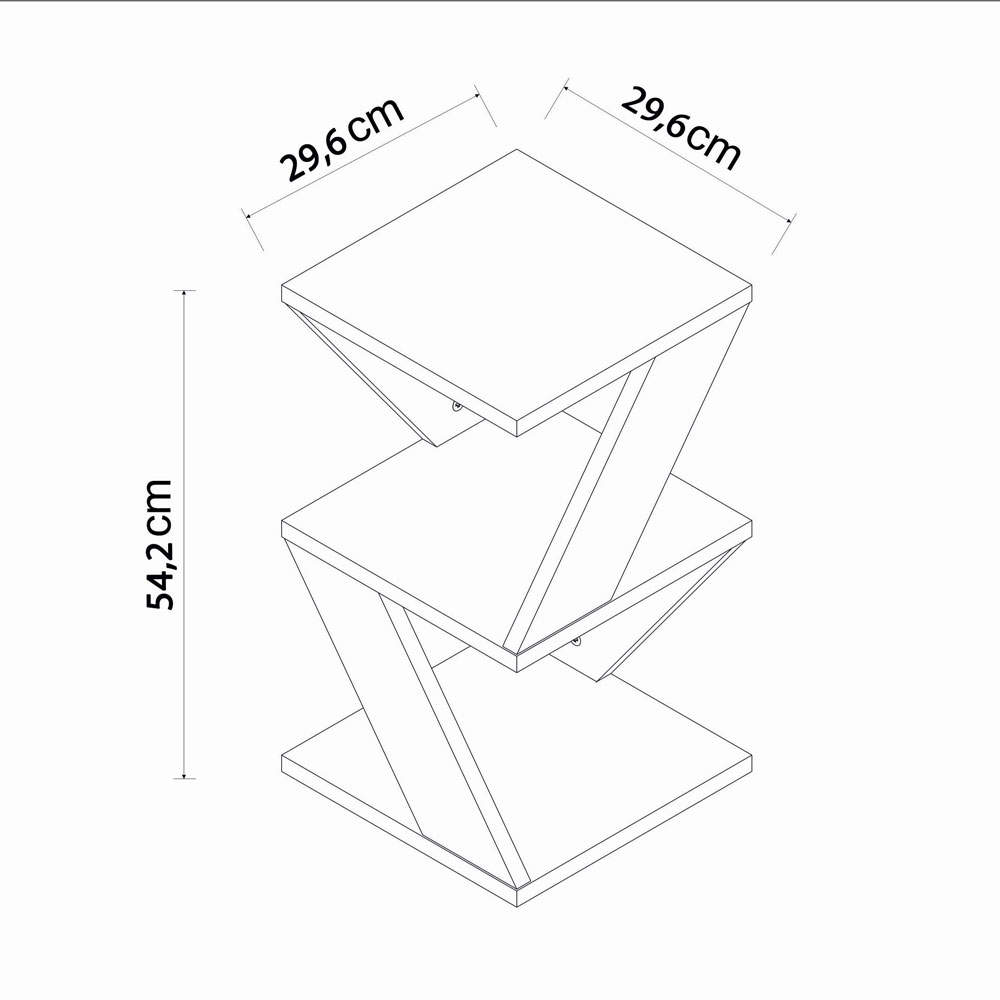 Albeni Wooden Side Table in Atlantic Pine