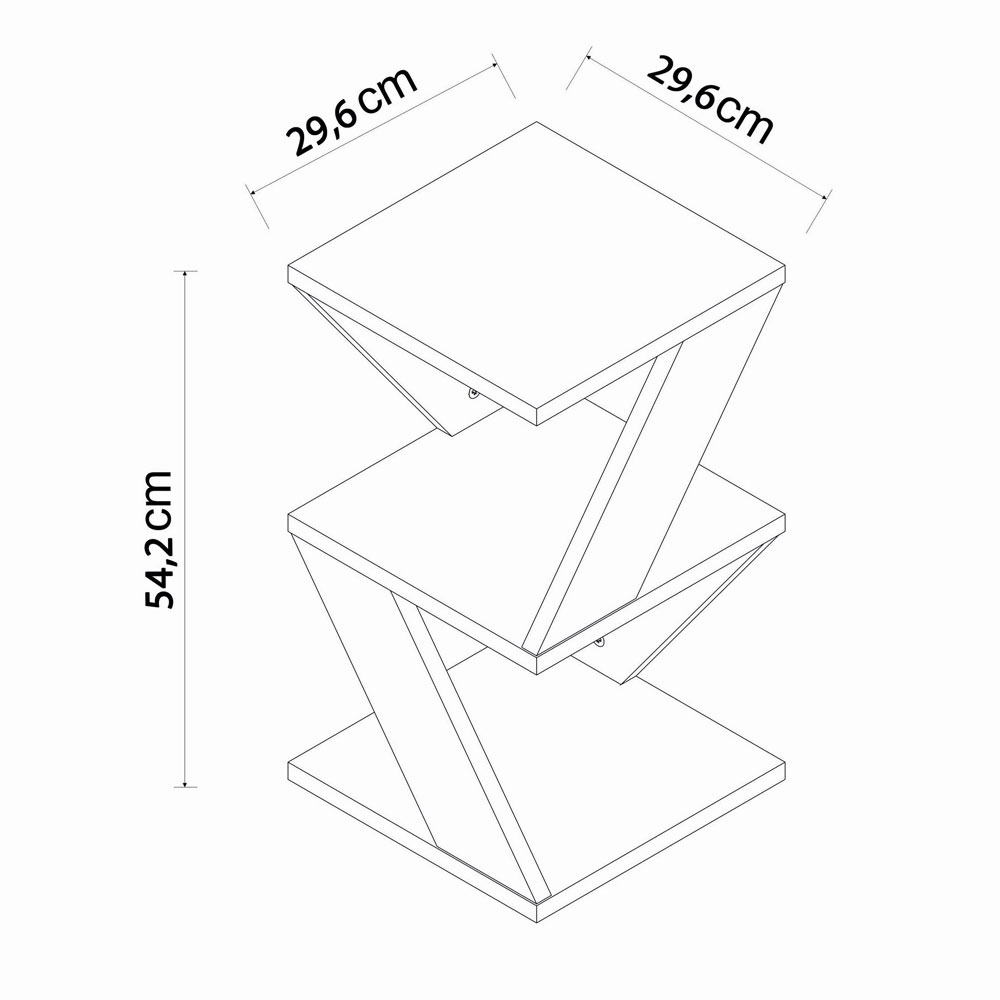 Albeni Wooden Side Table in Black