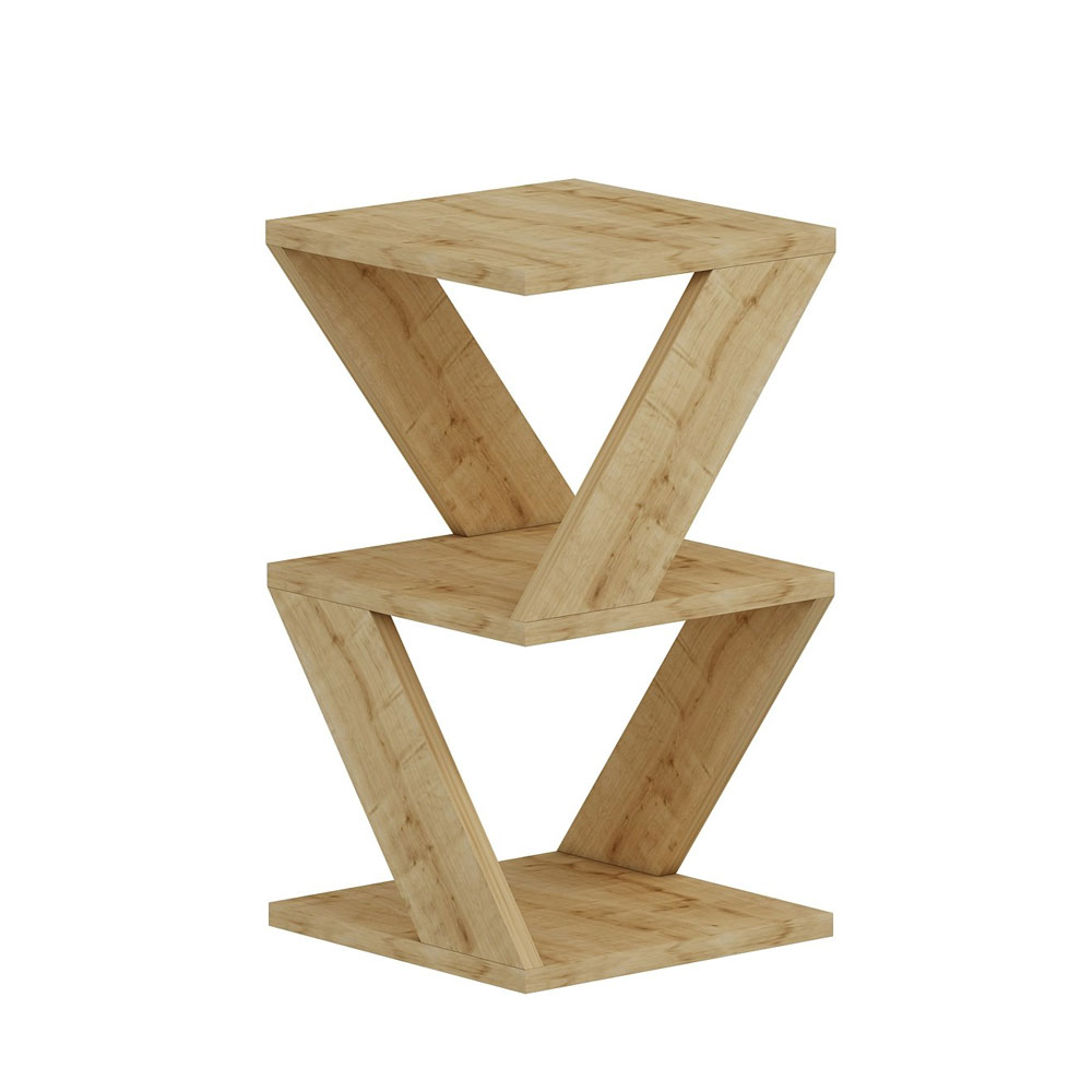 Albeni Wooden Side Table in Sapphire Oak