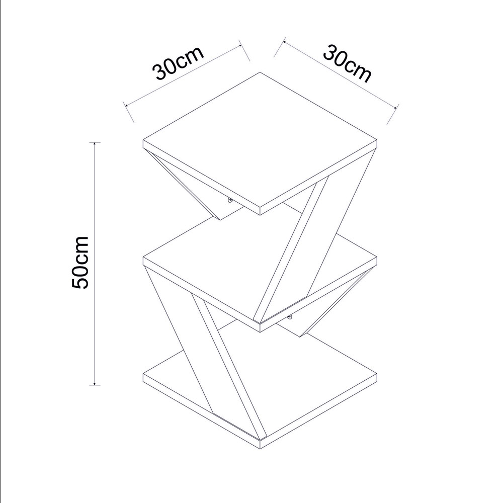 Albeni Wooden Side Table in Sapphire Oak