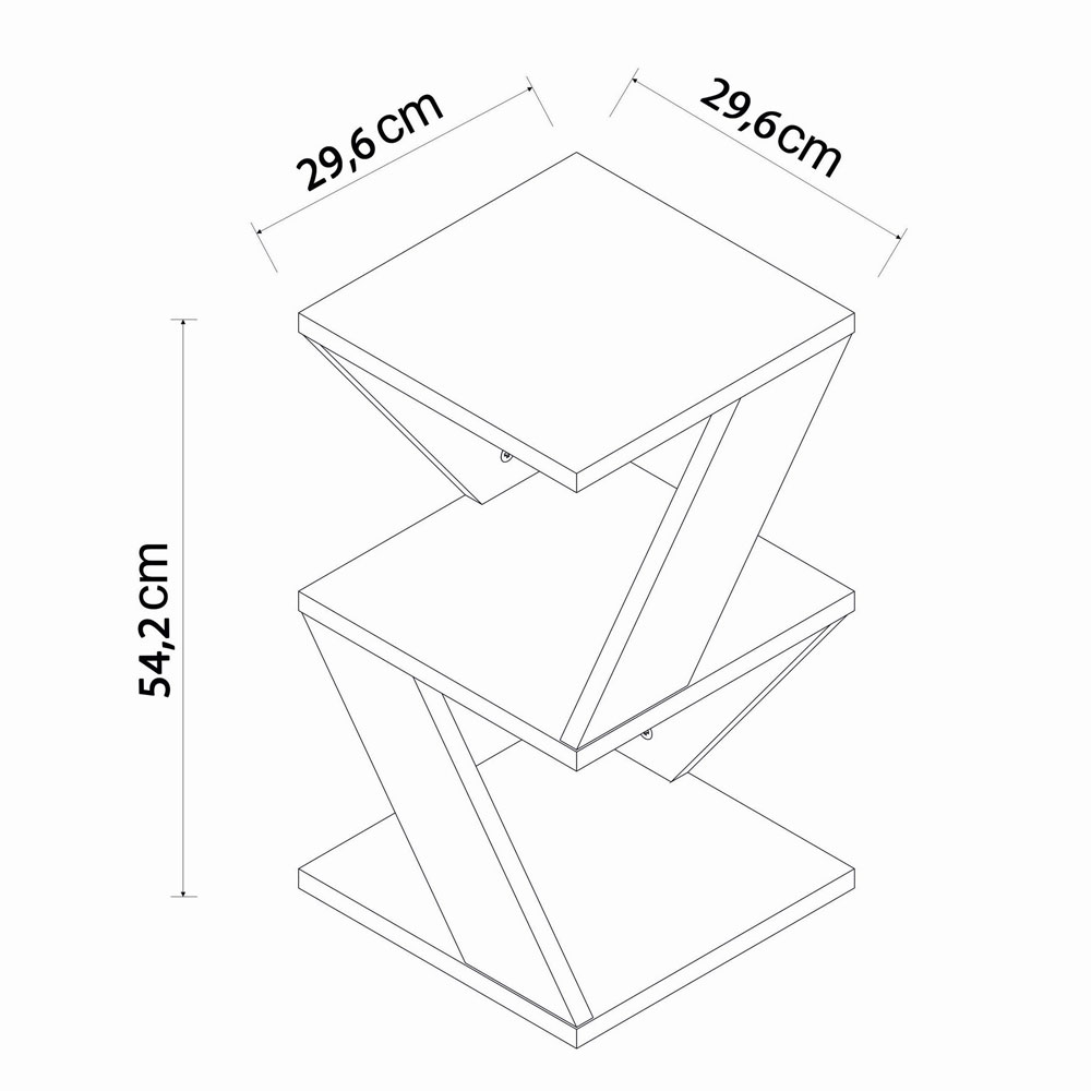 Albeni Wooden Side Table in Walnut