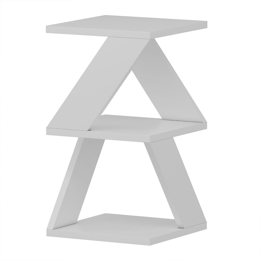 Albeni Wooden Side Table in White