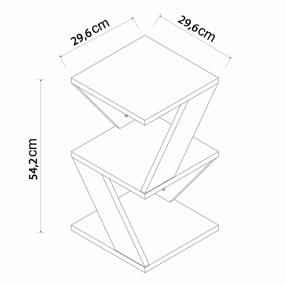 Albeni Wooden Side Table in Wood Black