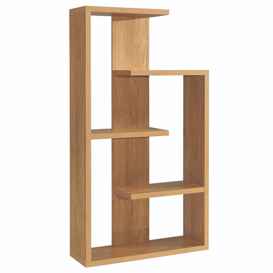 Photo of Albertan wooden shelving display unit in oak