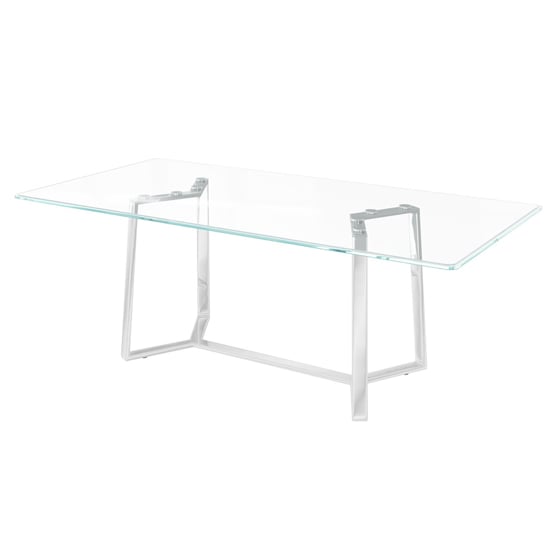 Read more about Altarnun glass dining table with stainless steel legs