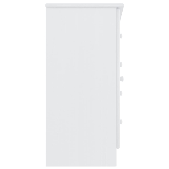Albi Solid Pinewood Sideboard With 1 Door 4 Drawers In White