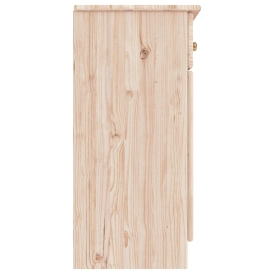 Albi Solid Pinewood Sideboard With 3 Doors 3 Drawers In Brown