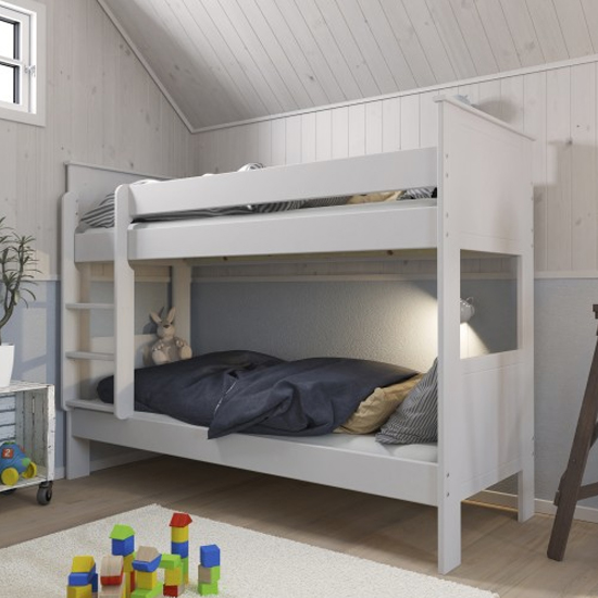 Read more about Albia wooden small children bunk bed in white