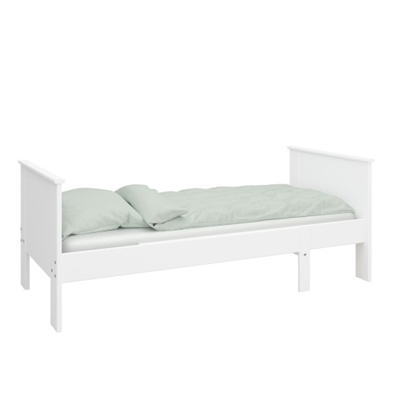 Albia Wooden Extendable Single Day Bed In White_3