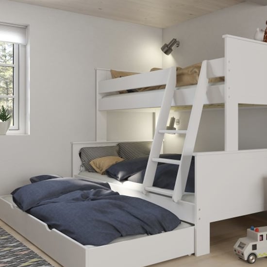 Albia Wooden Family Bunk Bed In White_5