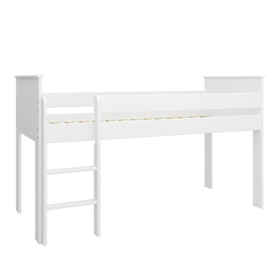 Albia Wooden Midsleeper Bunk Bed In White_3