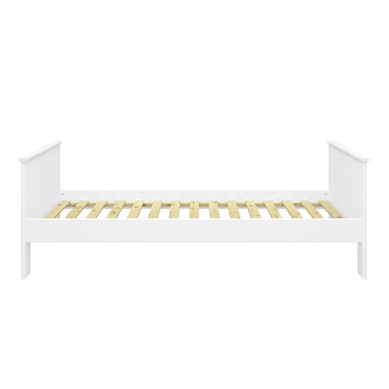 Albia Wooden Single Bed In White_4