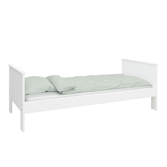 Product photograph of Albia Wooden Single Bed In White from Furniture in Fashion