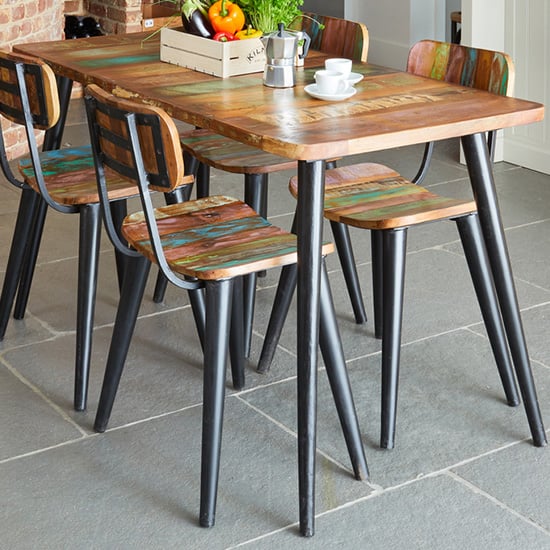 Albion Small Rectangular Dining Table In Reclaimed Wood Albion Small Rectangular Dining Table, Small Rectangle Dining Table With Bench