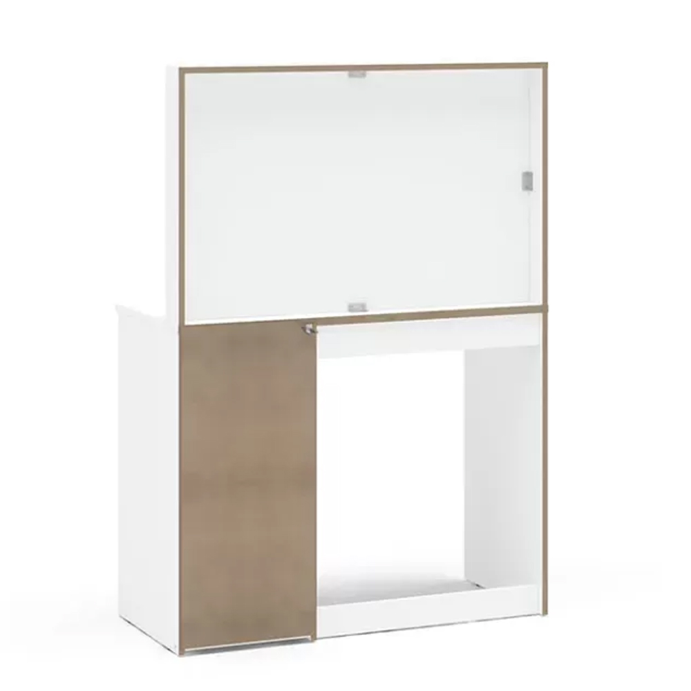 Albion Wooden Dressing Table With Mirror And 5 Drawers In White