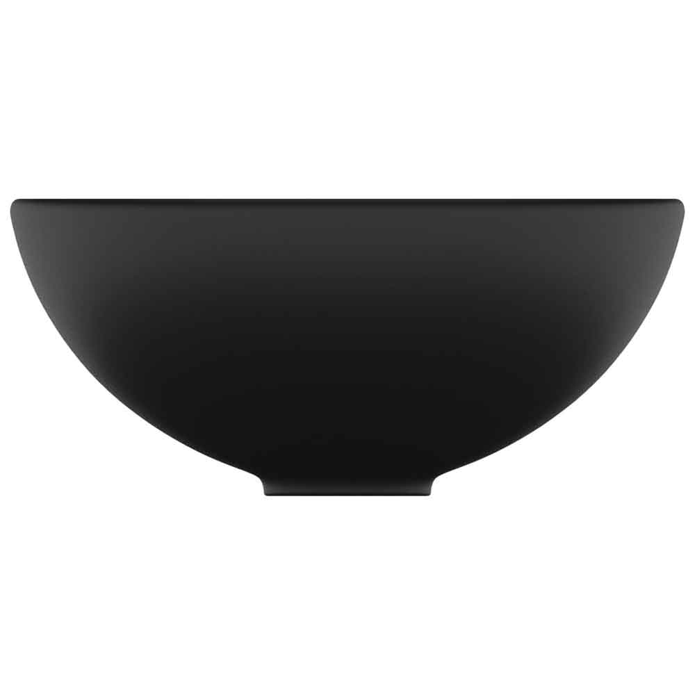 Albuquerque Round Countertop Basin Without Waste 325mm Wide 0TH - Black