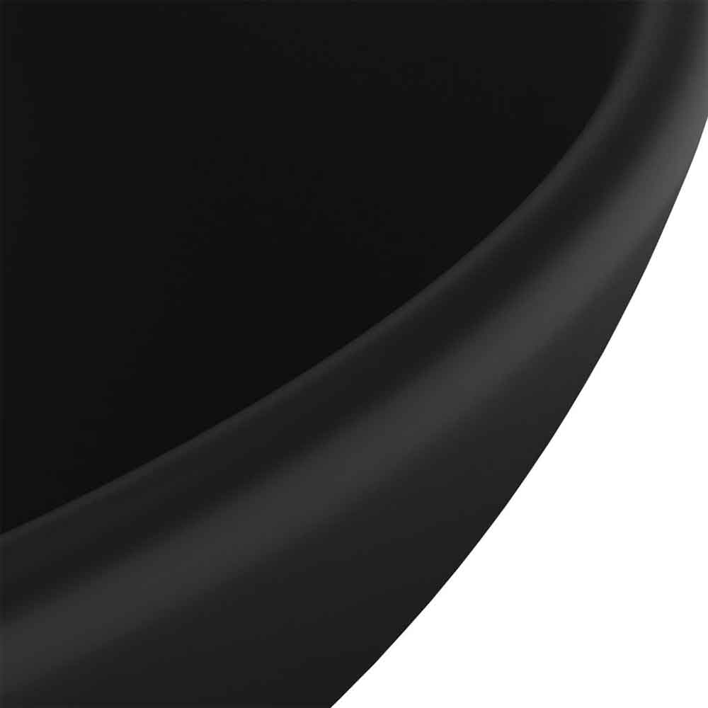 Albuquerque Round Countertop Basin Without Waste 325mm Wide 0TH - Black