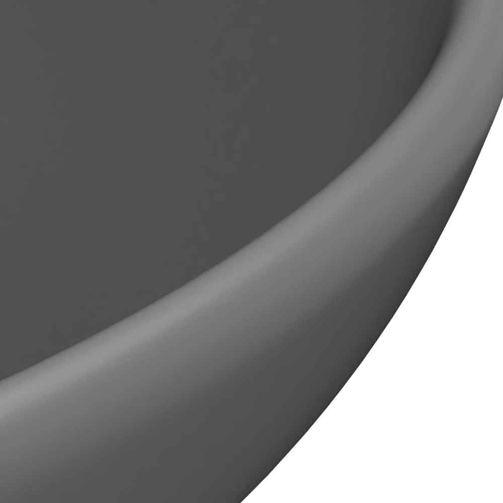 Albuquerque Round Countertop Basin Without Waste 325mm Wide 0TH - Dark Grey