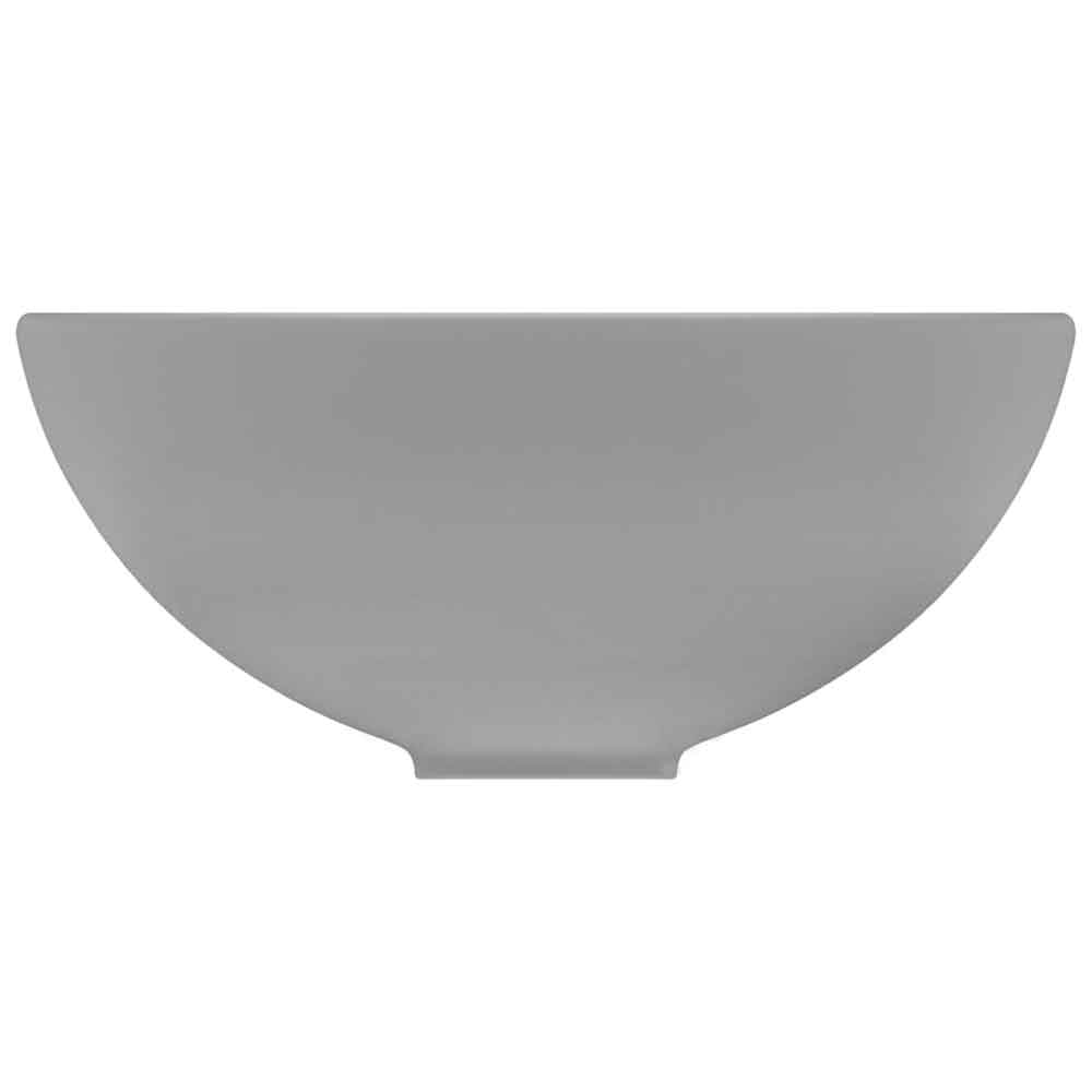 Albuquerque Round Countertop Basin Without Waste 325mm Wide 0TH - Light Grey