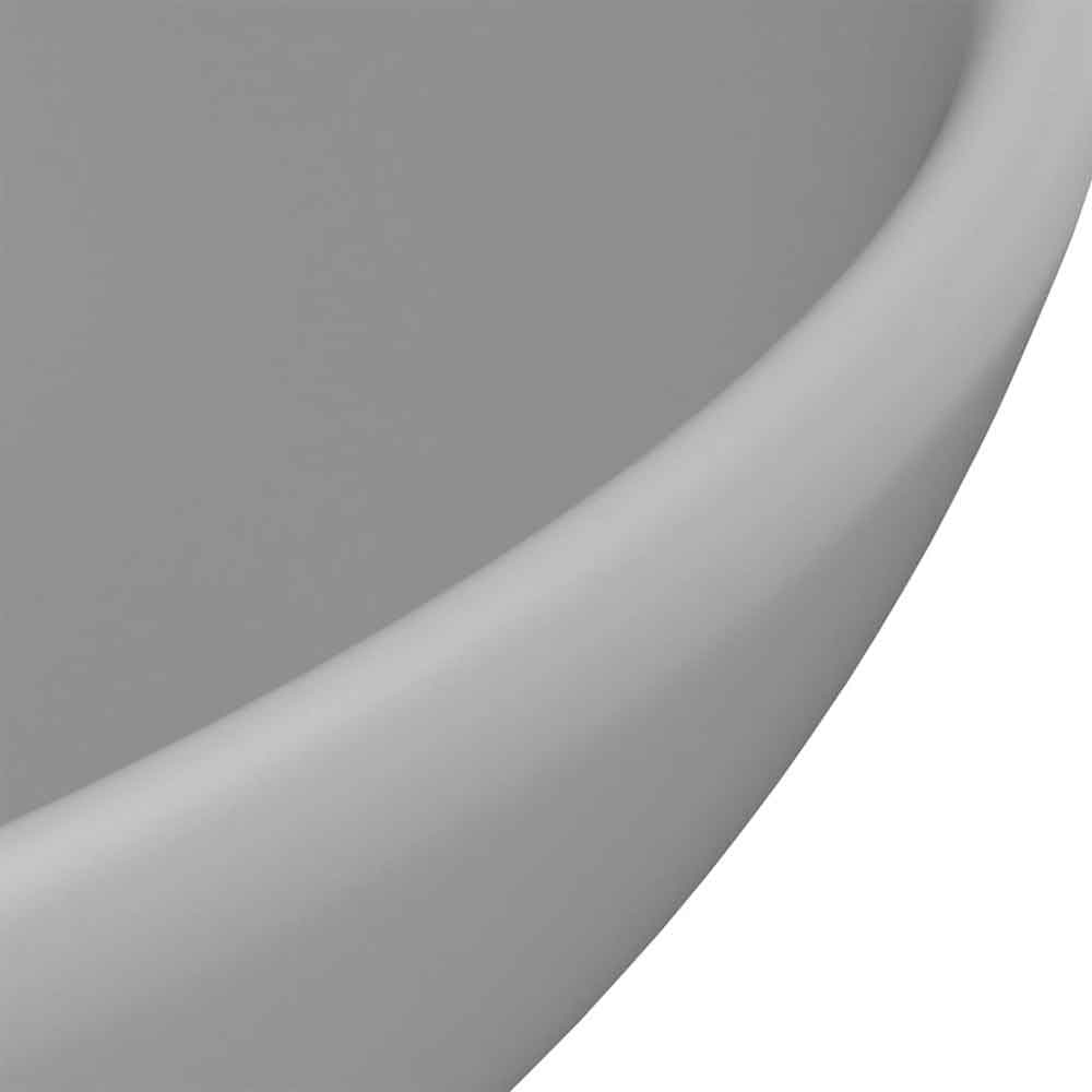 Albuquerque Round Countertop Basin Without Waste 325mm Wide 0TH - Light Grey