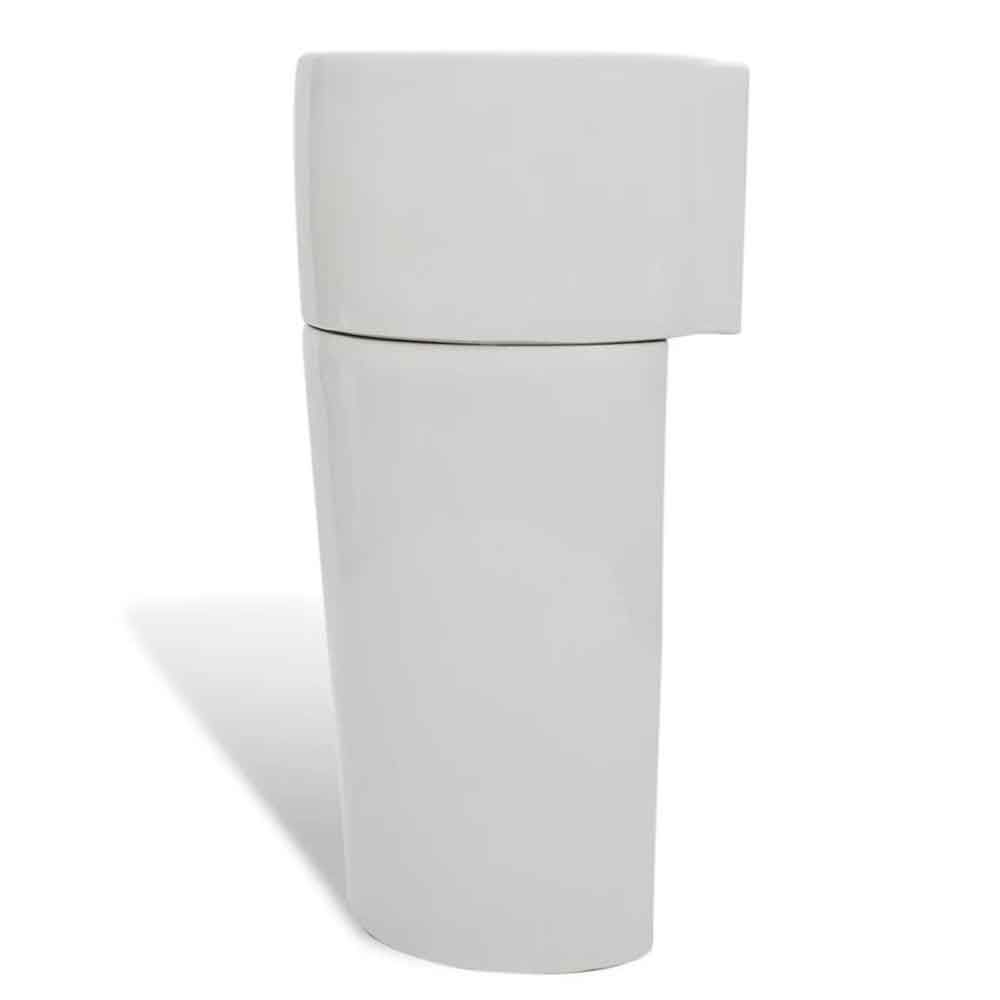 Albuquerque Freestanding Round Basin WIth Overflow - White