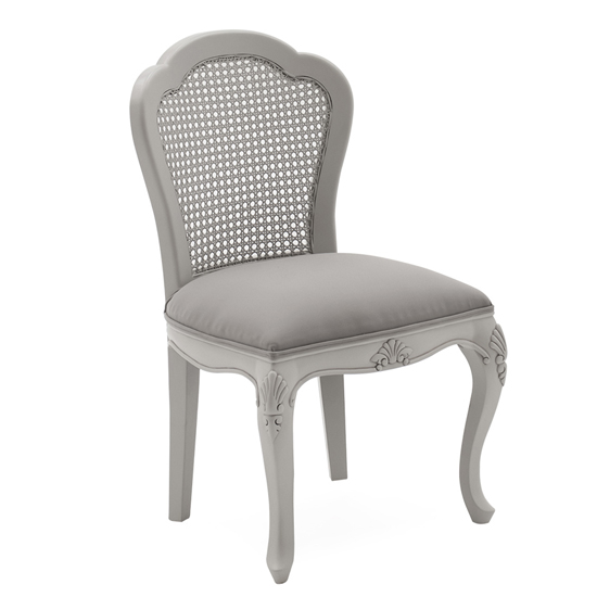 Albus Velvet Dressing Chair In Antique Grey Furniture in Fashion