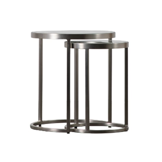 Alcoa Clear Glass Top Nest Of 2 Tables With Silver Metal Frame_6