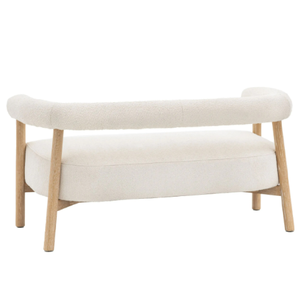 Alcoa Fabric 2 Seater Sofa With Cushion In Cream