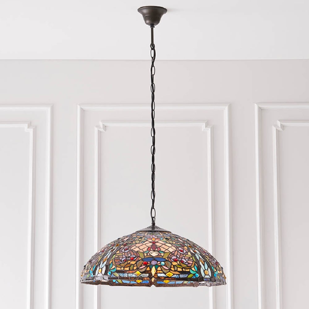 Read more about Alcoa glass pendant ceiling light in multicolour