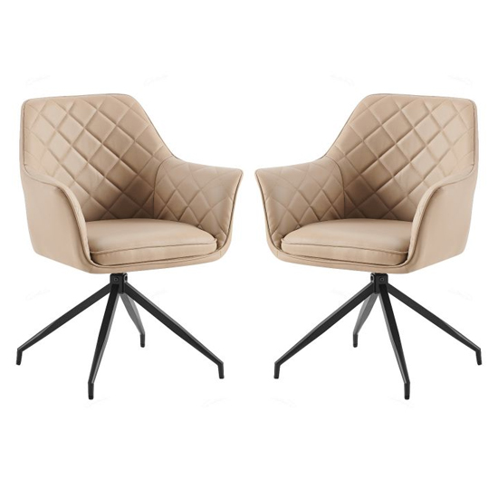 Read more about Alcoa mink faux leather dining chairs in pair