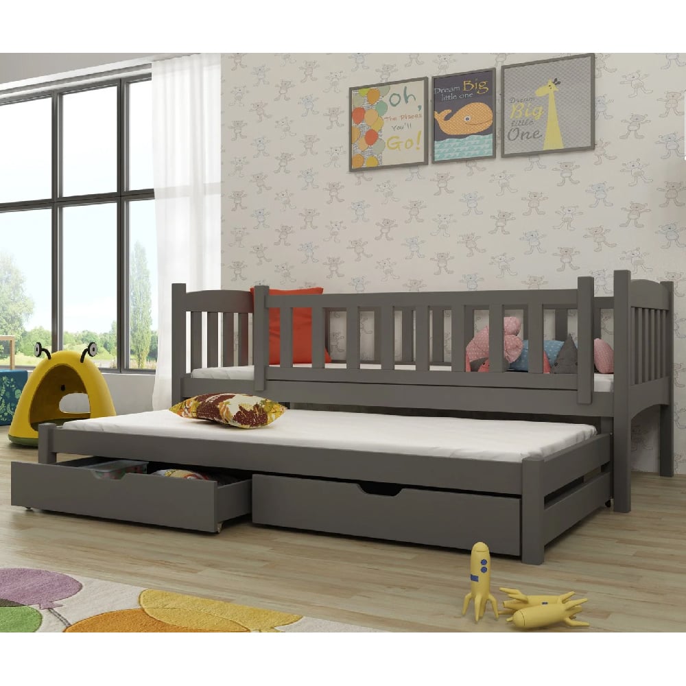 Read more about Alcoa wooden day bed without mattress and trundle in graphite