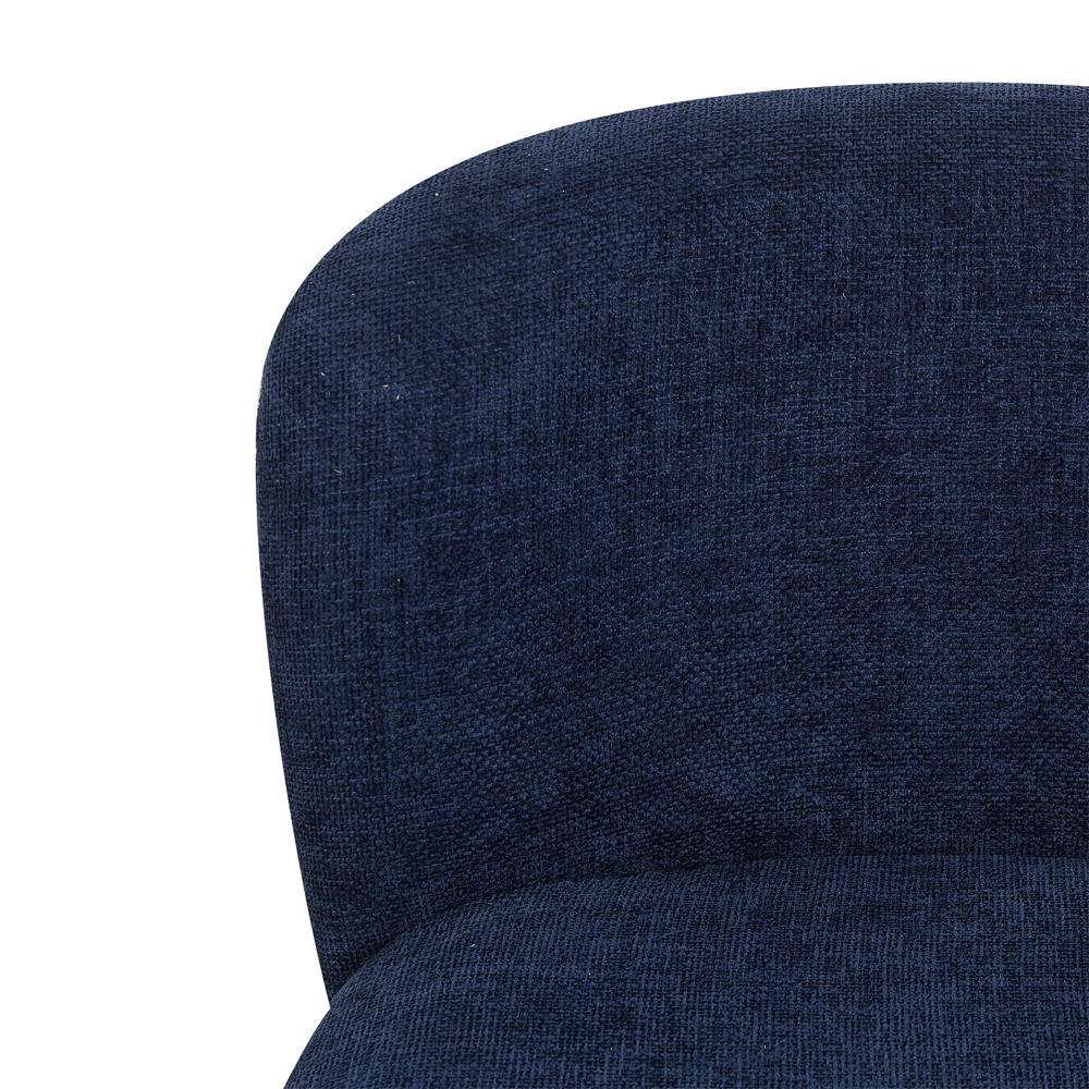 Alcor Fabric Accent Chair with Oak Legs in Denim Blue