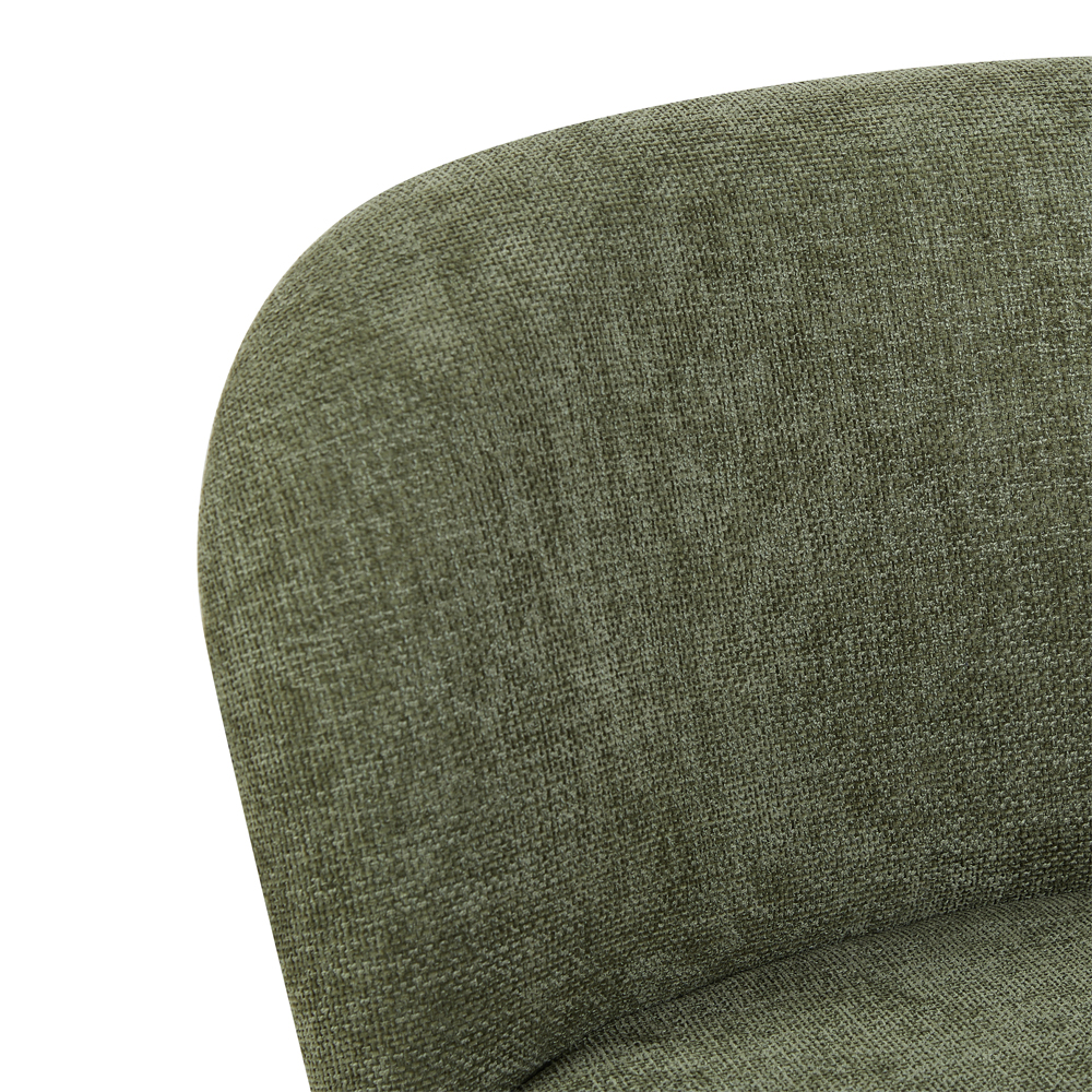 Alcor Fabric Accent Chair with Oak Legs in Moss Green
