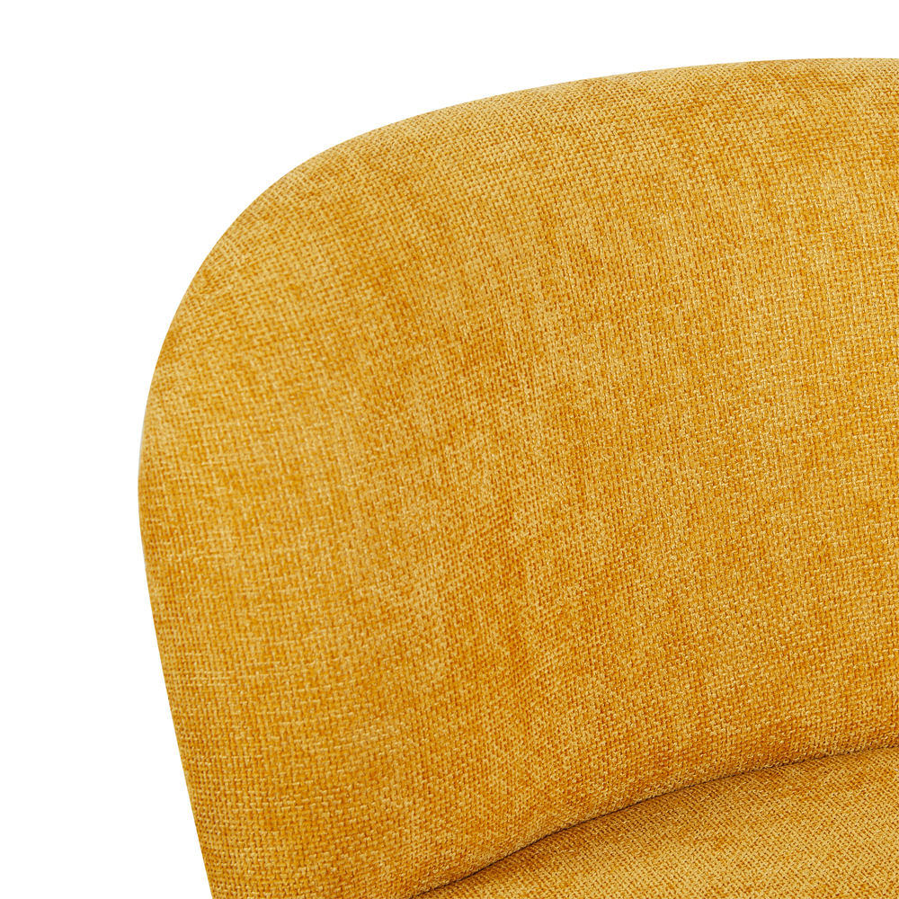 Alcor Fabric Accent Chair with Oak Legs in Ochre