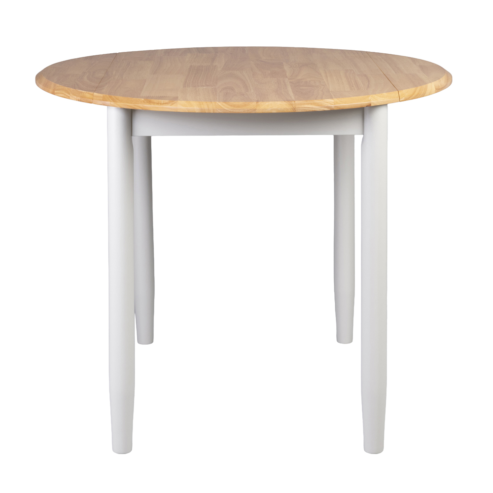 Alcor Round Wooden Drop Leaf Dining Set With 2 Chairs in Light Oak