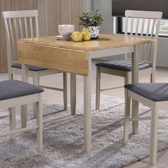 Photo of Alcor square drop leaf dining set with 2 chairs