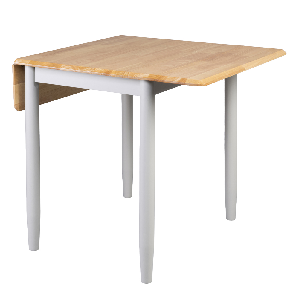 Alcor Square Wooden Drop Leaf Dining Set With 2 Chairs in Light Oak