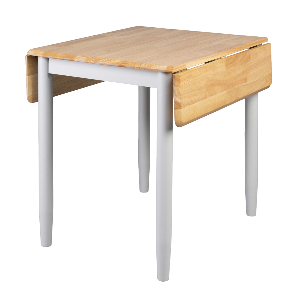 Alcor Square Wooden Drop Leaf Dining Set With 2 Chairs in Light Oak