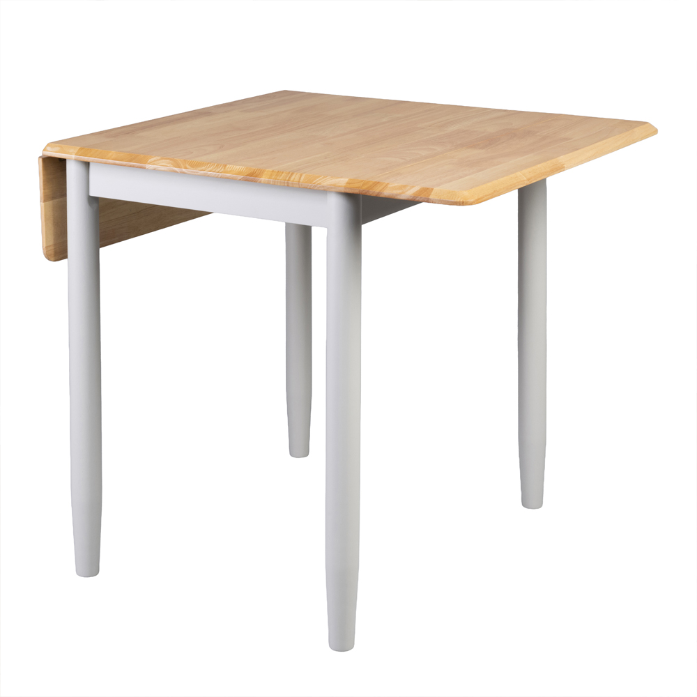Alcor Wooden Dining Table With 4 Chairs In Oak And Grey