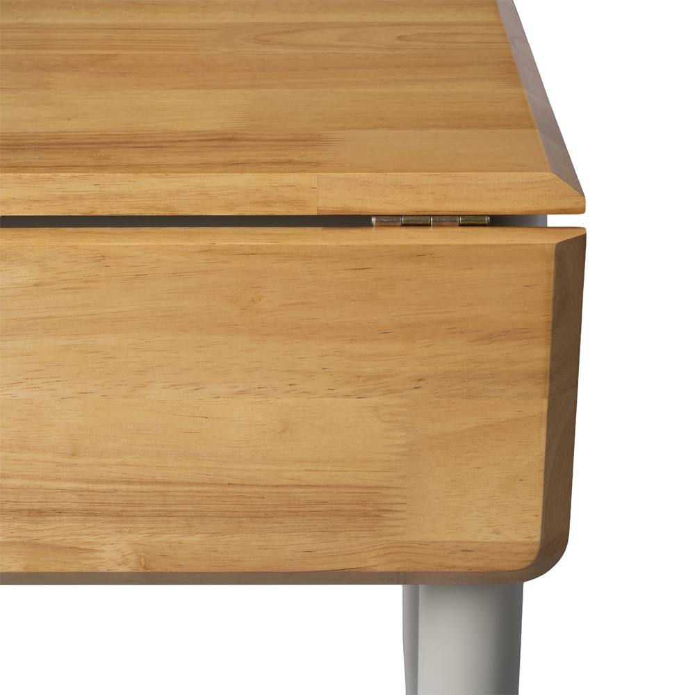 Alcor Wooden Drop Leaf Dining Table In Oak And Grey