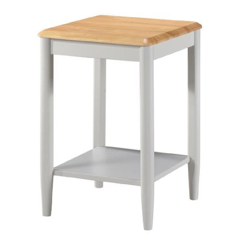 Alcor Wooden End Table In Oak And Grey