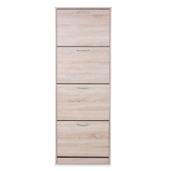 Alcott Contemporary Shoe Cabinet In Sonoma Oak With 4 Doors_1