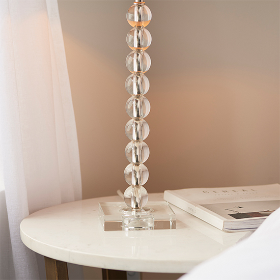 Alcoy Blue Silk Shade Table Lamp With Clear Crystal Glass Base_3