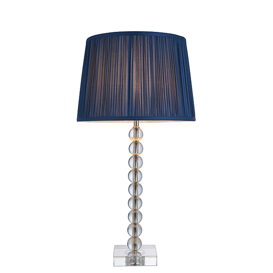 Alcoy Blue Silk Shade Table Lamp With Clear Crystal Glass Base_4