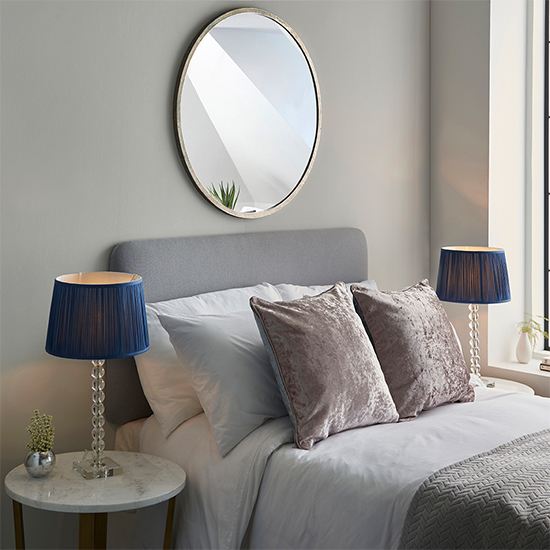 Alcoy Blue Silk Shade Table Lamp With Clear Crystal Glass Base_6