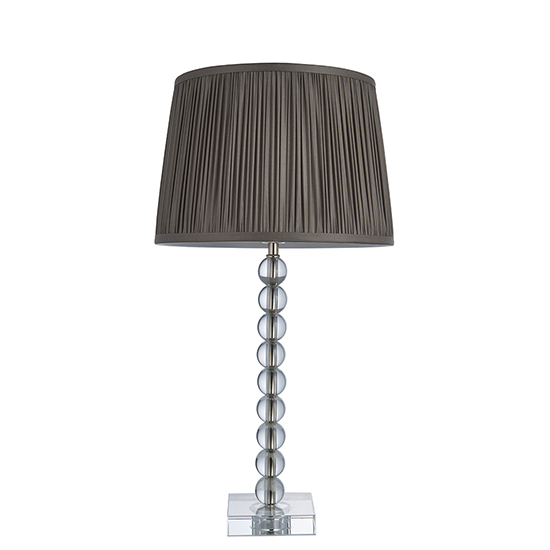 Alcoy Charcoal Silk Shade Table Lamp With Clear Crystal Base_4