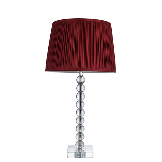 Alcoy Cranberry Silk Shade Table Lamp With Clear Crystal Base_5