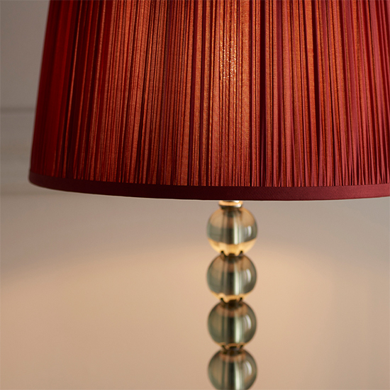 Alcoy Cranberry Shade Table Lamp And Grey Green Crystal Base_2