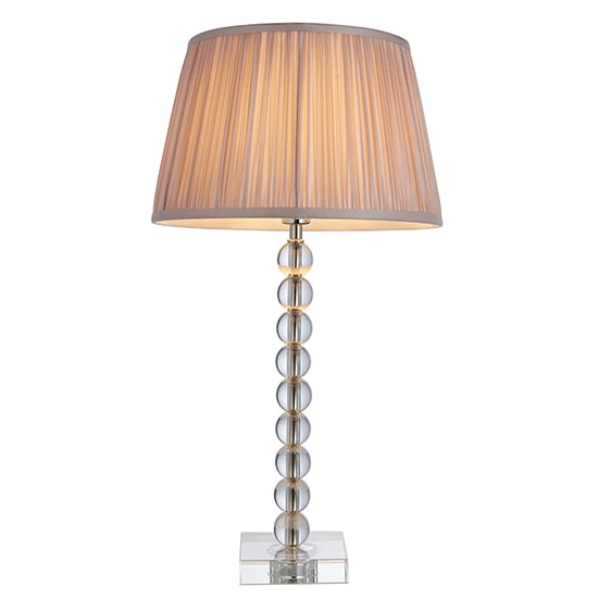 Alcoy Dusky Pink Shade Table Lamp With Clear Crystal Glass Base_4